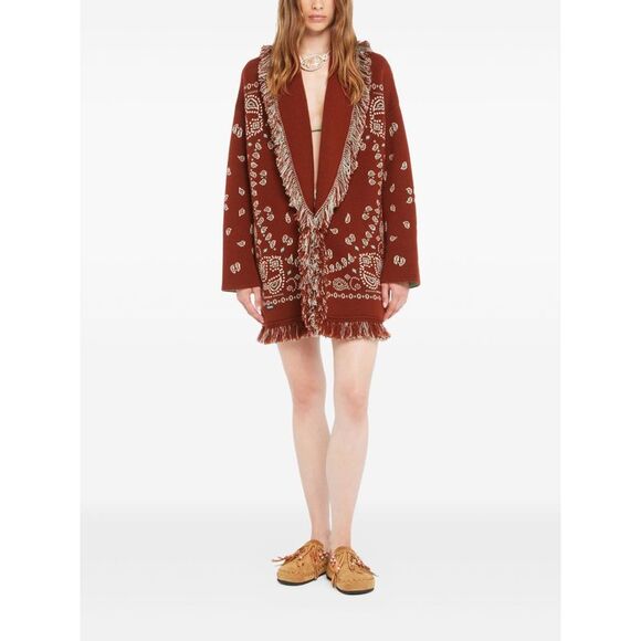 Alanui Women Bandana Jacquard Cashmere Cardigan - Picture 4 of 5